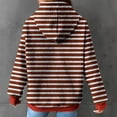 thumbnail image 5 of Viadha Womens Zip Up Hoodies 2024 Winter Hooded Sweatshirt Loose Casual Striped Print Round Neck Hooded Long Sleeve Sweatshirt Women's Plus Size Tops, 5 of 5