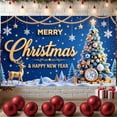 thumbnail image 5 of Decorated Tree Merry Christmas Reindeer Banner Snowflakes for Holiday Party Celebration Winter Decoration, 5 of 9