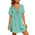 thumbnail image 2 of EliteGoogv Swimsuit Cover Up For Women Lightweight Knit V Neck Beach Loungewear Summer Beach Pool Swimwear Mint Green, 2 of 6
