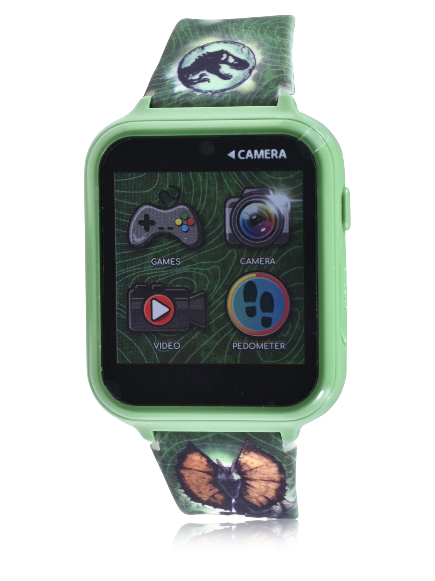 Jurassic World Unisex Child Smart Watch and Headphone Set in Silicone Strap Green (JRW40017WMC)