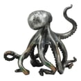 thumbnail image 4 of Ebros Large Standing Octopus Statue in Silver Finish Resin Marine Decor 11.5" W, 4 of 9