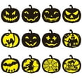thumbnail image 4 of 12 Pcs Pochoir de Peinture Halloween Citrouille Modèle de Journal DIY Modèle de Dessin, 4 of 8