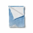 thumbnail image 2 of Windmill Soft Flannel Fleece Throw Blanket, Blooming Spring Field in Holland Old Traditional Architecture, Cozy Plush for Indoor and Outdoor Use, 70" x 90", Pale Blue Apricot, by Ambesonne, 2 of 6