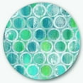 thumbnail image 1 of Designart 'Natural Blue Circle' Geometric Metal Circle Wall Art, 1 of 3