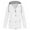 White1, variant on Timegard Rain Jackets for Women Plus Size Zip up Hoodies Jackets Mid Long Lightweight Outdoor Hiking Coat