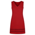 thumbnail image 5 of LIaqionyy Dresses for Women V Neck Sleeveless Lace Dress Elegant Summer Sundress Beach Vacation Outfits, 5 of 6