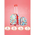 thumbnail image 4 of Gymax Ensemble de Bagages pour Enfants 2PC 12'' Sac à Dos et Valise Roulante 16'' pour les Abdominaux de Voyage Scolaire, 4 of 10