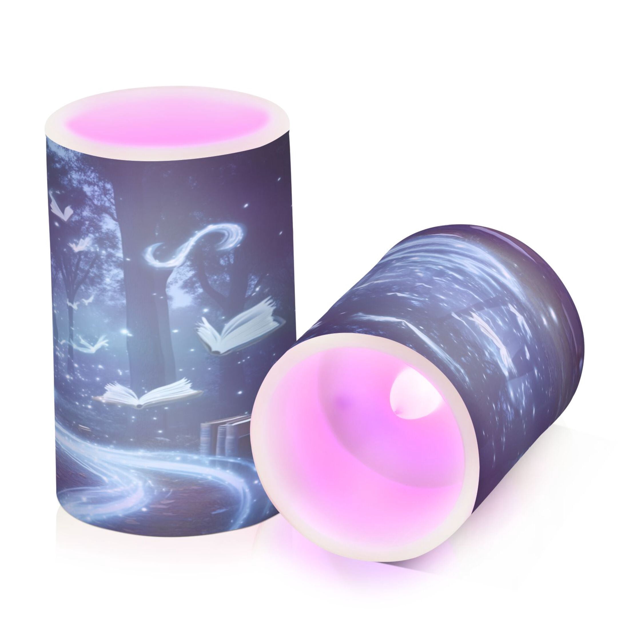 2 PCS Flameless Candles with Remote Timer LED Battery Operated Flickering Candle Light for Wedding Table Home Decoration Gifts Books Flying