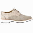 thumbnail image 5 of LIBERTYZENO Mens Casual Shoes Textile And Lizard Print Leather Lace-Up Oxford Casual Shoes For Mens Gutta Beige 12, 5 of 7