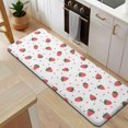 thumbnail image 5 of Red Strawberry Plants Fruit Dot White Pattern Kitchen Rug Mat,Kitchen Runner Rugs Non Skid Washable,Decorative Kitchen Floor Mats for Kitchen,Sink,Laundry,17"x47.2", 5 of 7