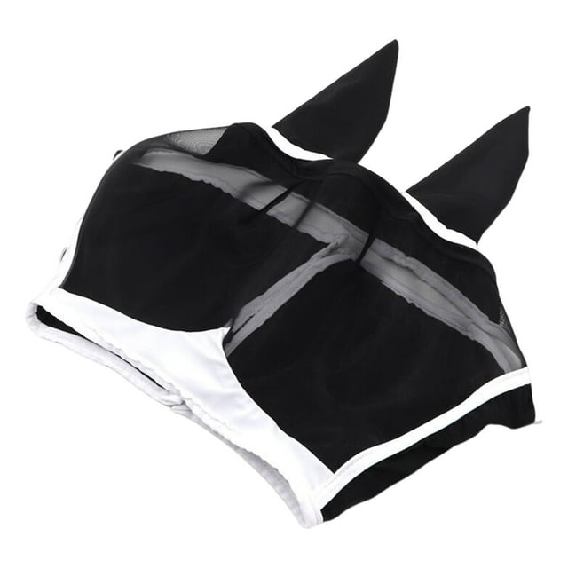 Bouclier Anti-Mouches pour Chevaux en Maille Respirante Design Intérieur Extérieur Confort pour Équidés
