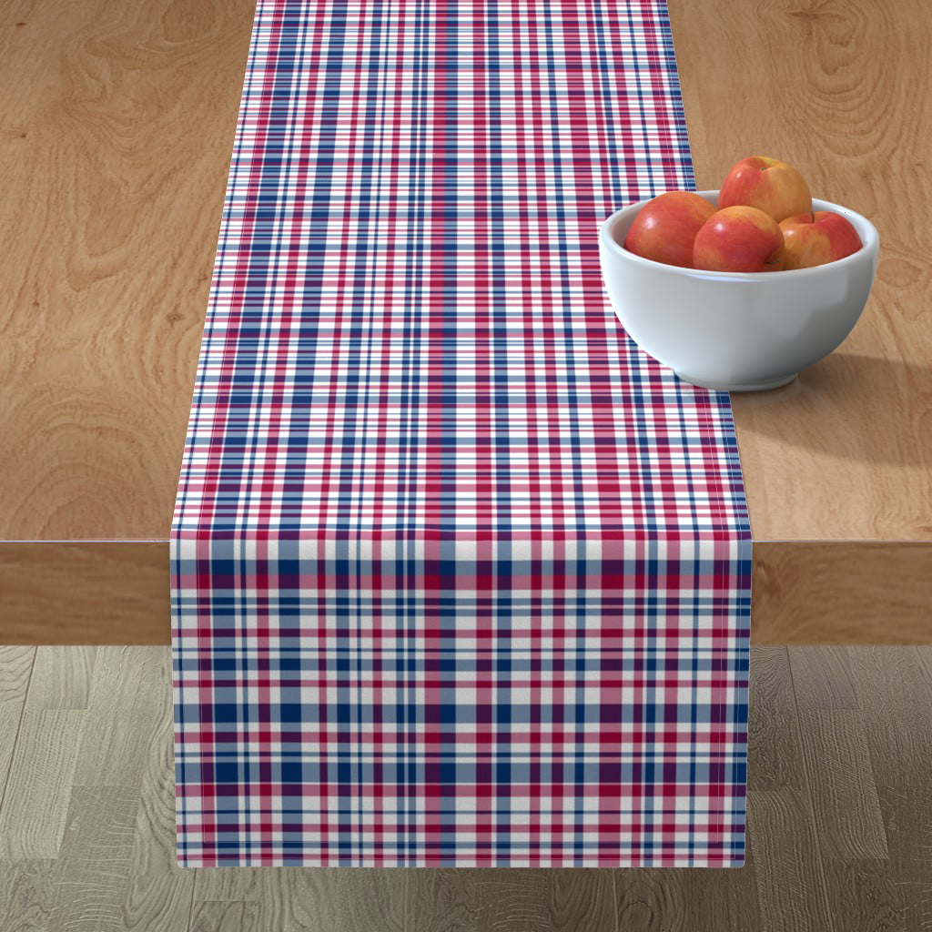 Table Runner Fourth Of July Cookout Patriotic Usa Celebration Cotton Sateen 