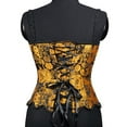 thumbnail image 4 of ANINEO Embroidered Sunflower Petal Hemline Fishbone Strap Corset Tops, 4 of 7