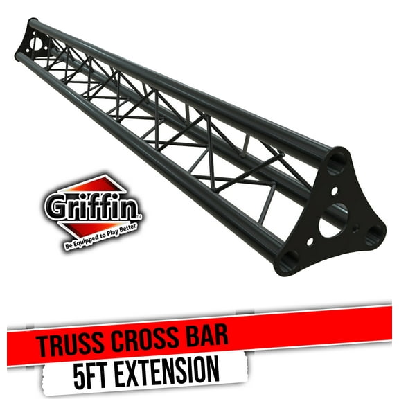 Griffin Triangle Trussing Segment - Extension 5Ft Extra Truss Section for DJ Lighting System Stand Mount Light Cans & Sound Effects for Pro Audio Equipment Gear Parties, Live Gigs & Stage