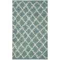 thumbnail image 4 of SAFAVIEH Dallas Jerrie Geometric Shag Area Rug, Seafoam/Ivory, 6' x 9', 4 of 11