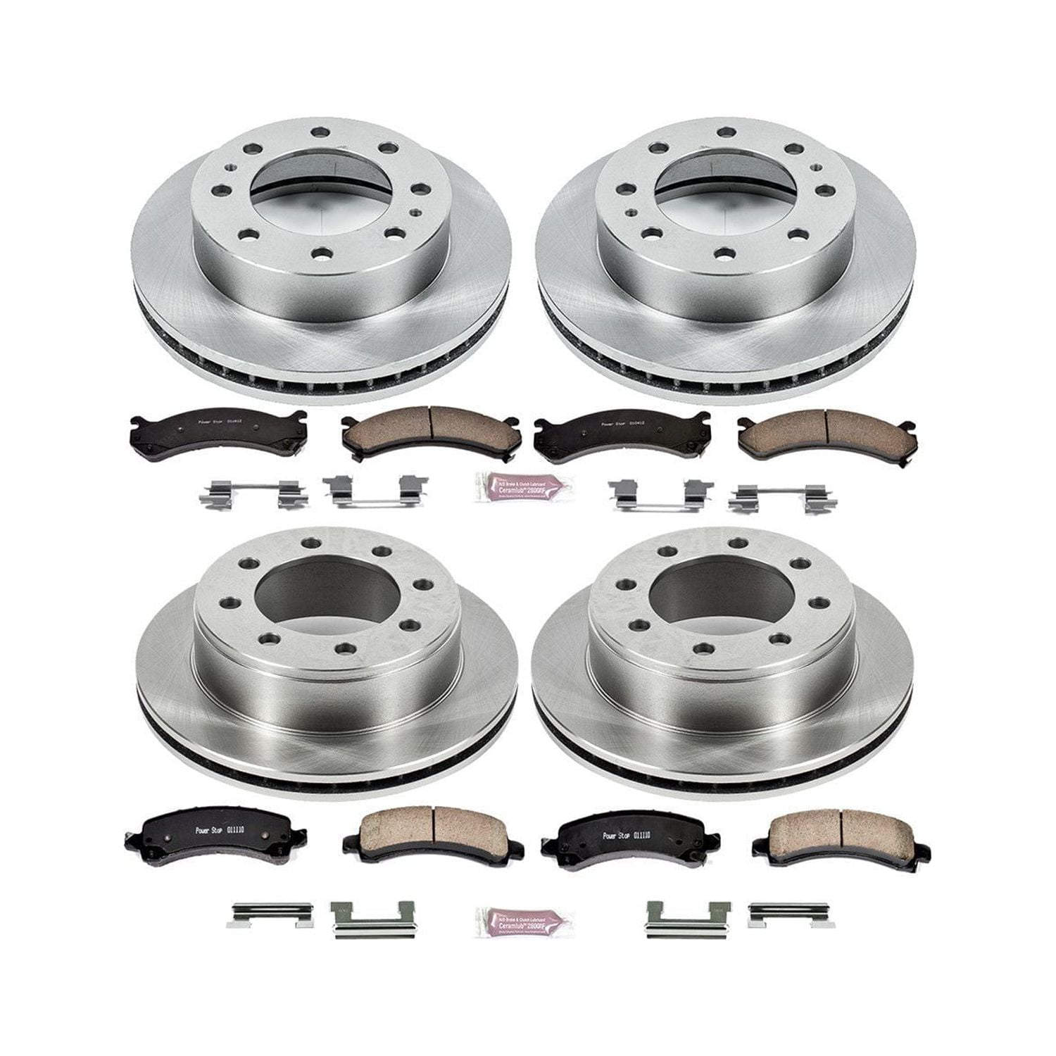 Power Stop Front and Rear Stock Replacement Brake Pad and Rotor Kit KOE2029