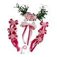 thumbnail image 4 of 9 Piezas de Decoración de Coche de Boda Conjunto de Flores de Seda Cabeza de Coche Espejo Manija de Puerta Decoración - Estilo 2 Rosa melocotón Sunnimix Decoración de coches de boda, 4 of 8