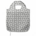 thumbnail image 1 of Abstract Reusable Portable Bag, Modern Monochrome Vertical Angled Stripes Zigzag Lines on Plain Backdrop, Fabric Market Bag Sturdy Easy to Clean Foldable Slim Design, Coconut and Grey, by Ambesonne, 1 of 4