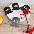 thumbnail image 2 of TEHAUX 10Pcs  Cupcake Toppers Black Bamboo Decoration for Party Hosts, 2 of 7