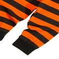 thumbnail image 3 of Toddler Baby Halloween Smile Pumpkin Print Long Sleeve Tops Striped Pants Set, 3 of 5