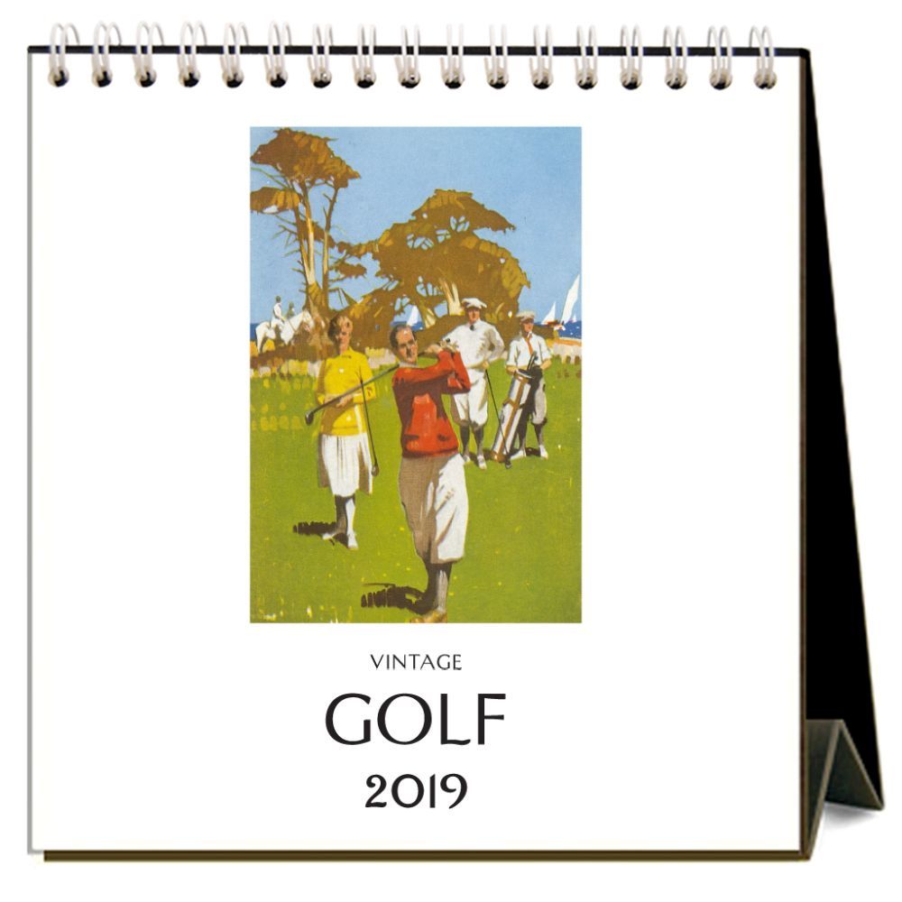 Golf 2019 Easel Desk Calendar Golf By Found Image Press Walmart Com