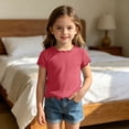 thumbnail image 2 of Bigetiay Summer Girl Cute Short Sleeve Ice Silk Tops Tees Shirts Warm Weather, Size 7-8 Years, 2 of 7