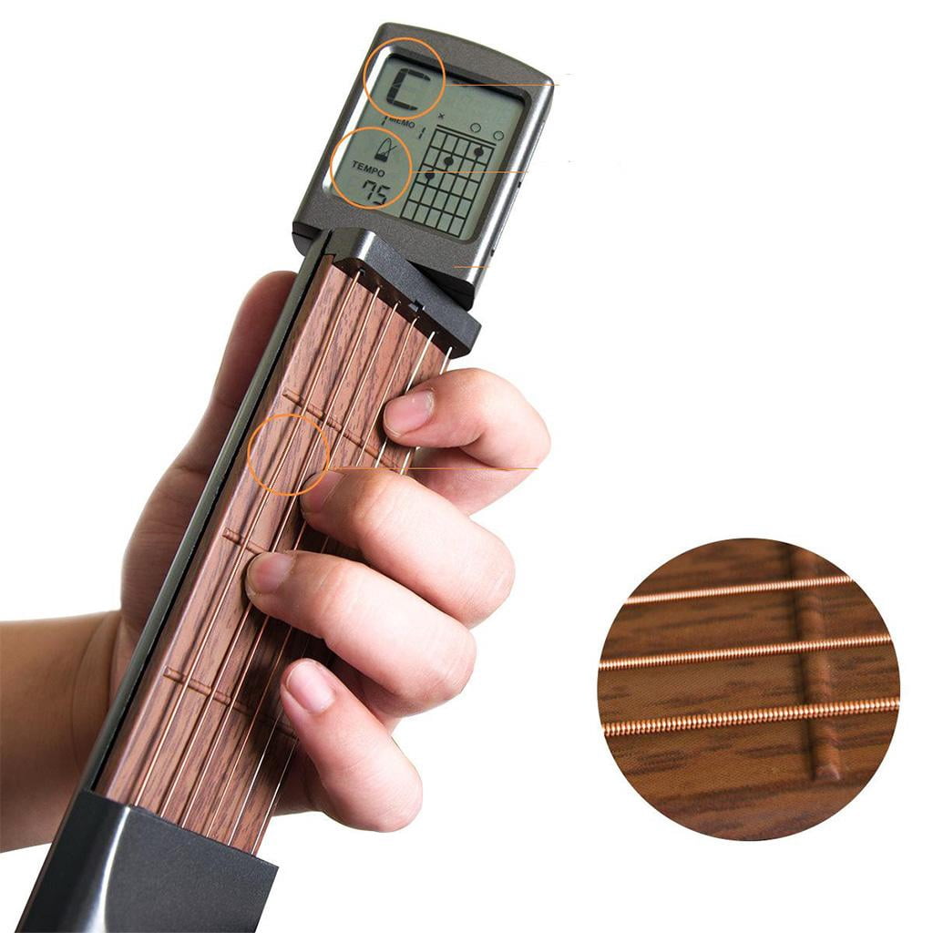 Pocket Guitar, Left Hand Portable Guitar Trainer Guitar Finger Exerciser Guitar Musical Instrument Learning Tool for Beginner