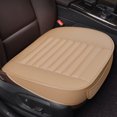 thumbnail image 2 of Aotiyer 2PCS Luxury PU Leather Car Seat Cover Automotive Front Seat Protector Front Bottom Seat Cushion Pad Mat with Storage Pocket Fits 95% of Vehicles - 1 Piece, Beige, 2 of 6
