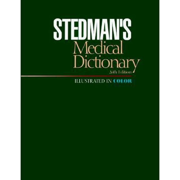 Pre-Owned Stedman's Medical Dictionary, 26th Edition (Hardcover) 0683079220 9780683079227