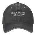 thumbnail image 2 of Berkshire Hathaway Print Vintage Wash Dad Hat Adjustable Curved Brim Baseball Cap,Made In USA,Casual Outdoor Sports Fishing Cap for Men and Women, 2 of 9