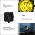 thumbnail image 4 of For 2005-2007 Ford Escape / 2003-2004 Mustang Cobra / 2002-2004 Focus SVT Chrome Housing Front Bumper Driving Fog Lights Lamps Assembly Pair + Bulbs (Yellow Lens) - SN95 02 Lincoln LS, 4 of 7