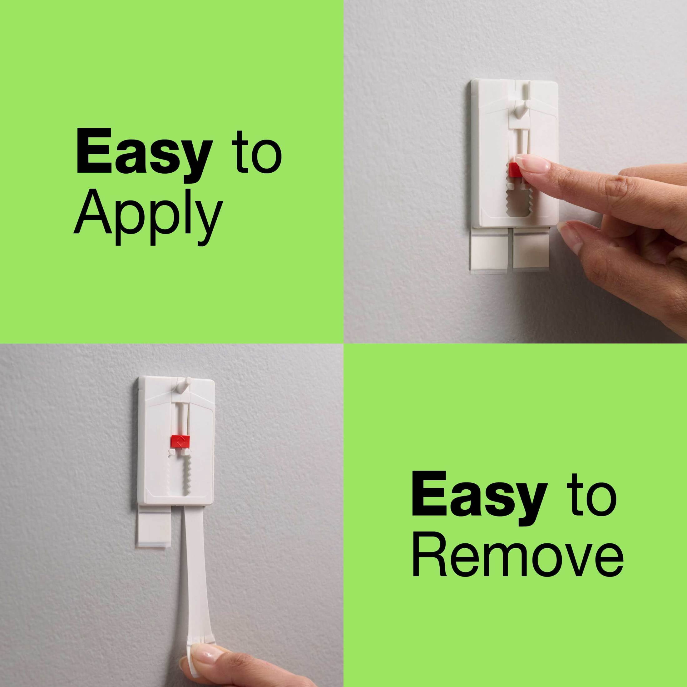 FrogTape reMOVEables Adjustable Picture Hanger Wall Hook, 1 Hanger and 4 Adhesive Strips