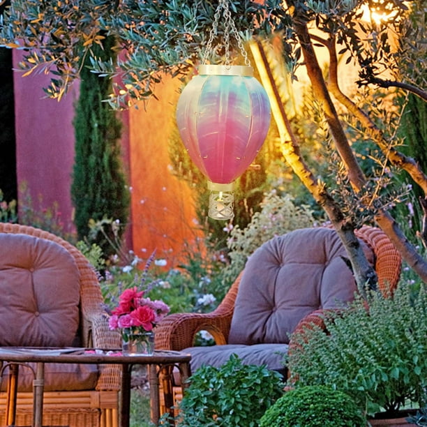 pstuiky Farol solar con llama parpadeante, ideal para colgar al aire libre en jardín, patio o terraza, perfecto para decorar fiestas.