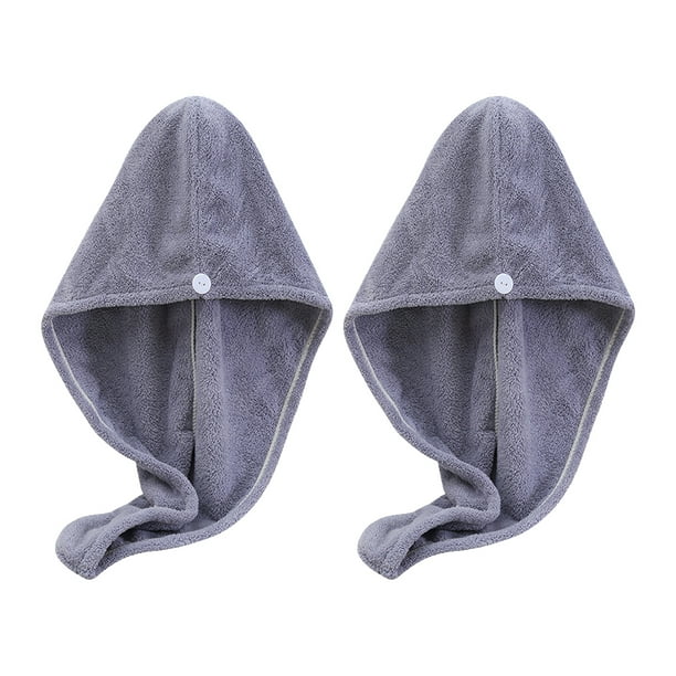 Paquete de 2 toallas para el cabello, ultra absorbentes, de secado rápido, suaves y sin frizz