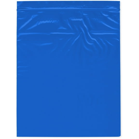 Plymor 10" x 12" (Pack of 100), Blue 2 Mil Zipper Reclosable Plastic Bags