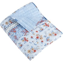 Greenland Home Fashions Betty Lace-Embellished Quilted Throw Blanket, 50 x 60 inches