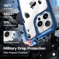 thumbnail image 4 of [5 in 1] for iPhone 14 Pro Case Clear, [Not Yellowing] with 2X Tempered Glass Screen Protector + 2X Camera Lens Protector, [Military Grade Drop Protection] Shockproof Slim Phone Case 6.1 Inch, 4 of 8