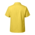 thumbnail image 5 of IWRICH Men's Short Sleeve Suit Sets Plain Formal Blazer Jacket and Shorts Wedding Party Business Casual Attire Yellow XL, 5 of 7