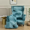 thumbnail image 5 of ATJIA Wingback Chair Slipcover 2-Piece Stretch Wingback Chair Sofa Slipcover Armchair Cover Couch Soft with Elastic Bottom, 5 of 11