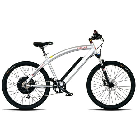 ProdecoTech Phantom X 600W 8 Speed Electric Bicycle, Silver