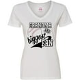 thumbnail image 3 of Inktastic Grandma and Biggest Fan- Baseball Family Fan Women's V-Neck T-Shirt, 3 of 5