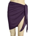 thumbnail image 2 of Fshinging Womens Swimsuit Cover-Ups Summer Solid Sexy Beach Skirt Side Knot Sexy Short Skirt Beach Cover Ups, 2 of 7