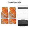 thumbnail image 5 of General 4pc Car Floor Mat Water Resistant Dust Resistant Slip Elastic Soft Easy To Install Used On Most Cars Truck Cargo Suv Orange And White-Gold Marble, 5 of 6