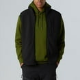 thumbnail image 1 of Leodye Veste Sans Manches en Molleton Décontractée et Tendance pour Homme, Col Montant, à Capuche, Veste Décontractée Noire TTG(TTG), 1 of 6