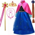 thumbnail image 1 of Disfraz bibeikele Anna para niñas, disfraz para niños de 4 a 5 años, 1 of 7