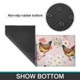 thumbnail image 6 of Pink Chicken Floral Pattern Kitchen Rugs Sets Of 2,Anti Fatigue Kitchen Mat Rugs Non Slip Washable,Decorative Kitchen Floor Mats for Kitchen,Sink,Laundry,17"x30"+17"x47", 6 of 7