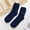 Navy, variant on Dyfzdhu Mens Wool Socks Thermal Hiking Winter Boot Warm Thick Cozy Crew Comfy Work Socks For Men