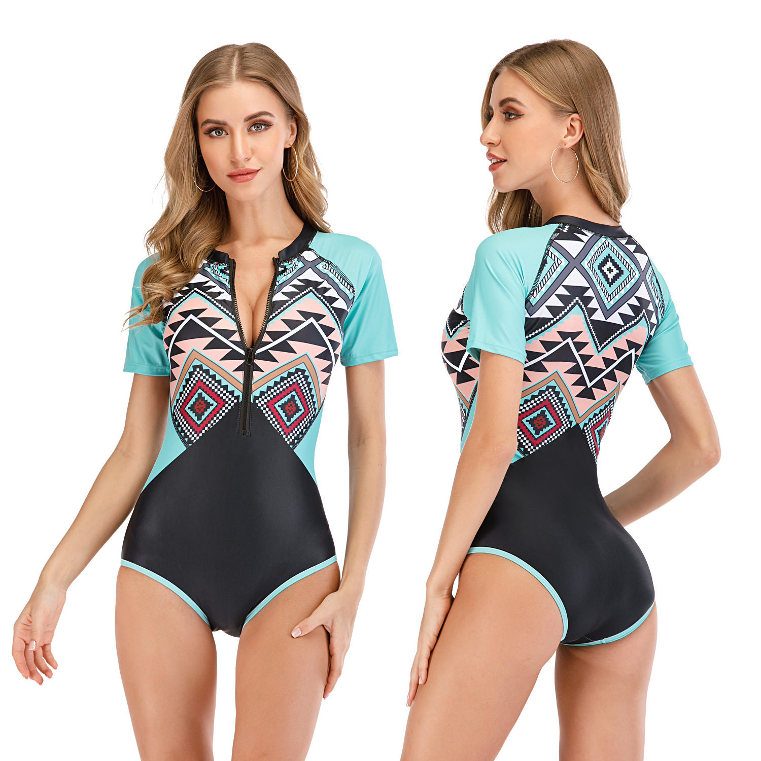 short sleeve rash guard swimsuit