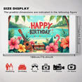 thumbnail image 7 of Tropical Themed Happy Birthday Banner with Flamingo Ukulele and Flowers Party Backdrop Decorations for Beach Parties Photography Props Birthday Celebrations, 7 of 7