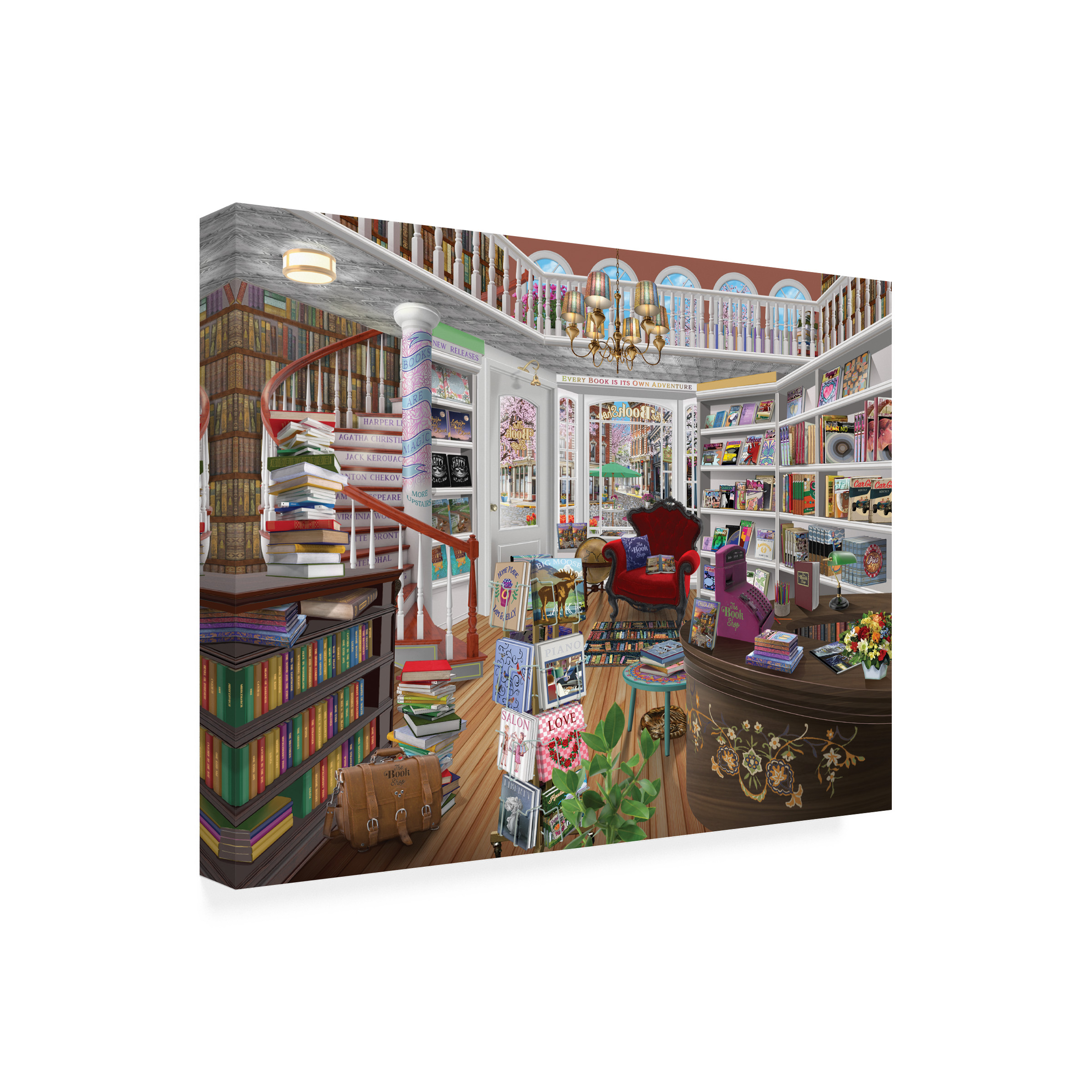 Bigelow Illustrations 'The Book Shop' Canvas Art